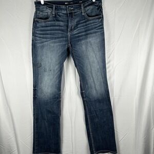 BKE Buckle Carter Jeans Mens 33x34 Blue Denim Bootcut Bootleg Distressed